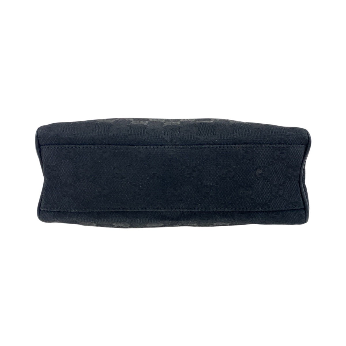 GUCCI Handbag 90781 GG canvas Black GoldMetal Handbag accessory pouch Women Used Authentic