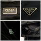 PRADA Shoulder Bag Nylon Black Silver Metal Test Triangle With logo