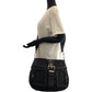 PRADA Shoulder Bag Nylon Black Silver Metal Test Triangle With logo