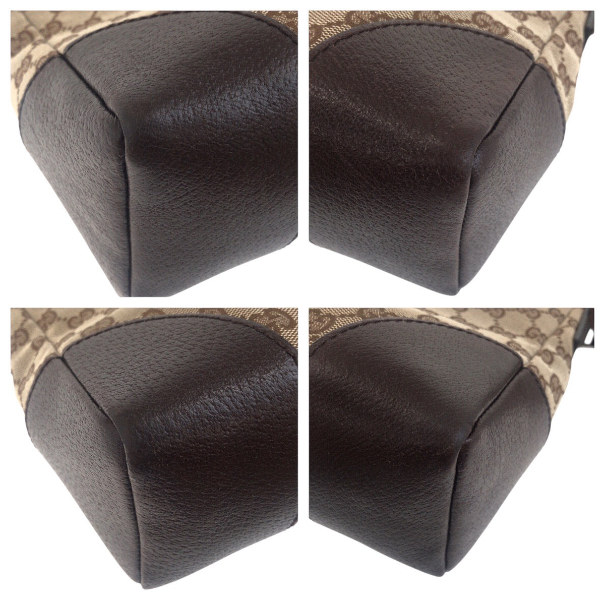 GUCCI Shoulder Bag 114273 GG canvas, leather Beige Brown SilverMetal Shoulder Bag Messenger bag Women Used Authentic