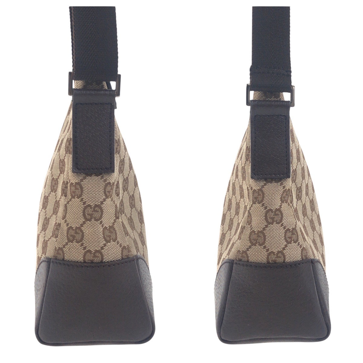 GUCCI Shoulder Bag 114273 GG canvas, leather Beige Brown SilverMetal Shoulder Bag Messenger bag Women Used Authentic