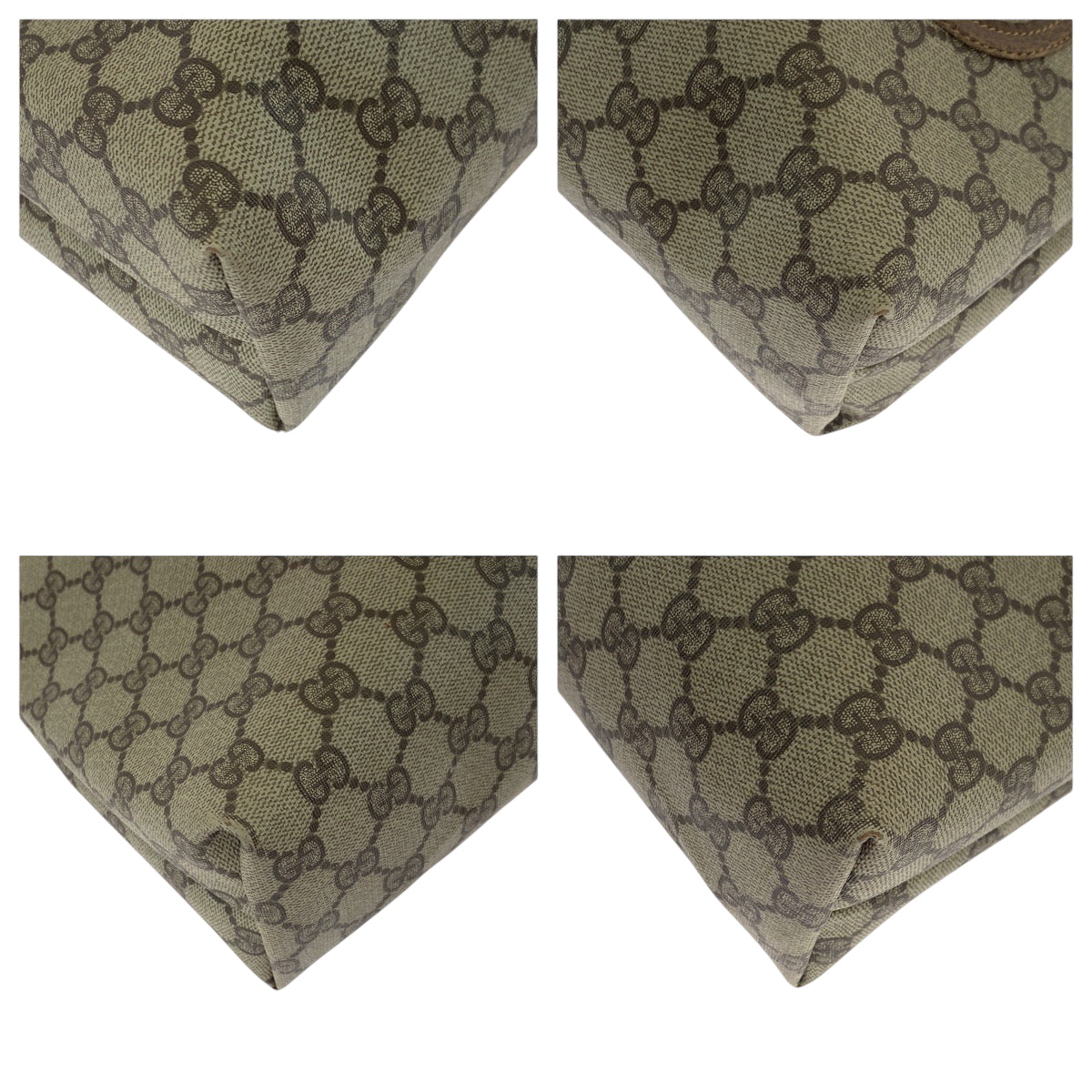 GUCCI Tote Bag 39 02 003 GG Supreme Canvas Beige brown Tote Bag Shoulder Bag Old Gucci Shelly Line Women Used Authentic
