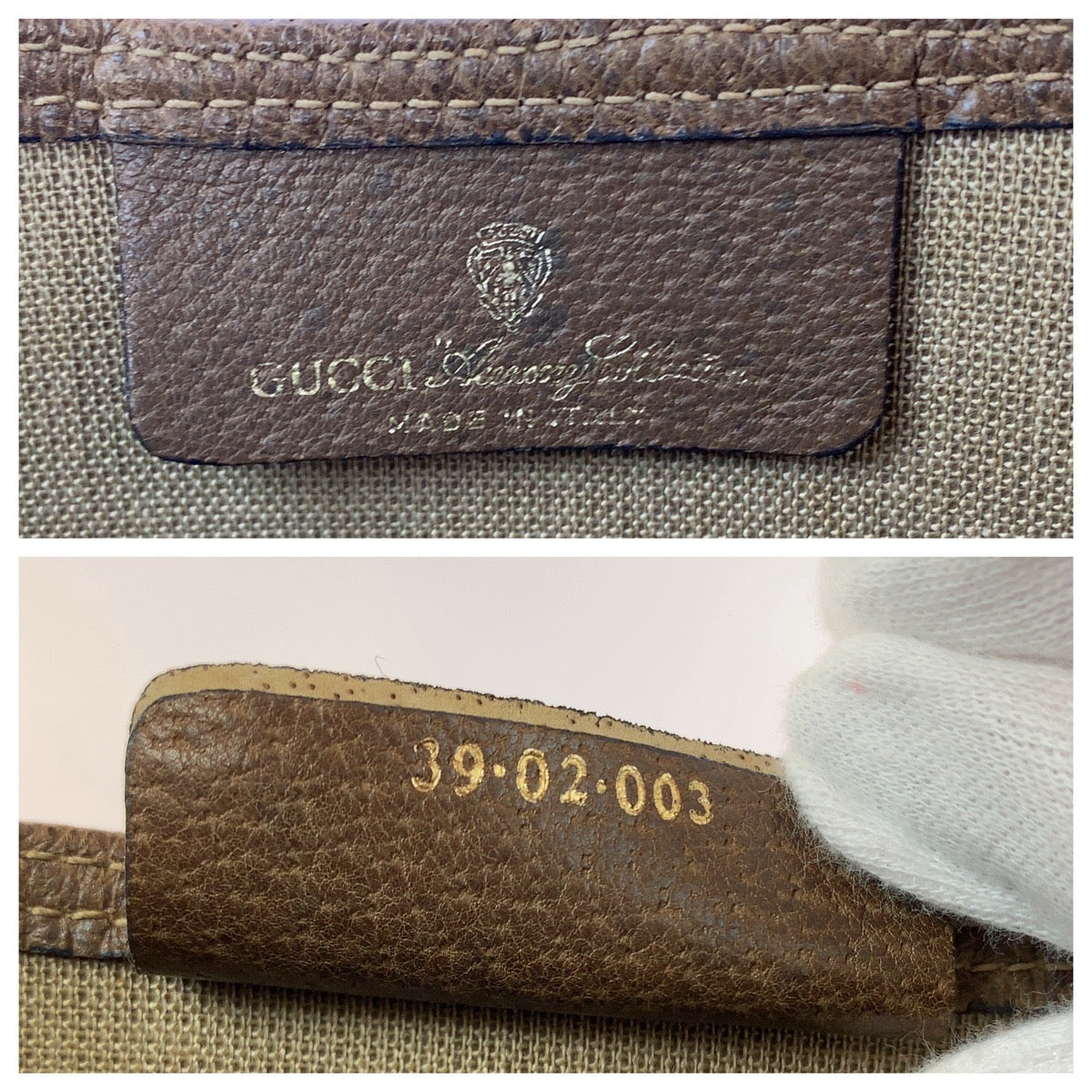 GUCCI Tote Bag 39 02 003 GG Supreme Canvas Beige brown Tote Bag Shoulder Bag Old Gucci Shelly Line Women Used Authentic