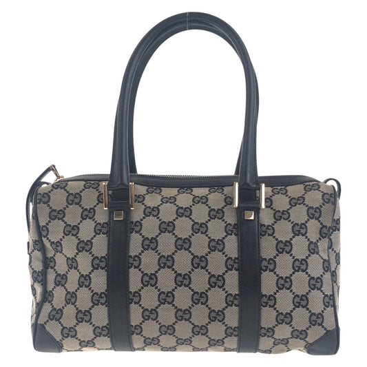 GUCCI Handbag 000 0851 GG canvas Black, Gray, Gold Metal