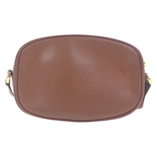 GUCCI Shoulder Bag 007 113 0155 leather Brown Gold Metal Old Gucci Women Used Authentic