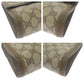 GUCCI Clutch bag 89 01 006 GG Supreme Canvas Beige Brown Gold Metal Old Gucci Shelly Line