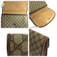 GUCCI Clutch bag 156 01 030 GG Supreme Canvas Beige brown Clutch bag business bag Old Gucci Shelly Line Women Used Authentic