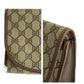GUCCI Clutch bag 156 01 030 GG Supreme Canvas Beige brown Clutch bag business bag Old Gucci Shelly Line Women Used Authentic