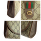 GUCCI Clutch bag 156 01 030 GG Supreme Canvas Beige brown Clutch bag business bag Old Gucci Shelly Line Women Used Authentic