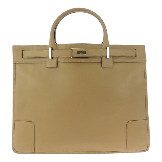 GUCCI Business bag 28711 leather beige Tote Bag Handbag Business Bag Unisex mens Used Authentic