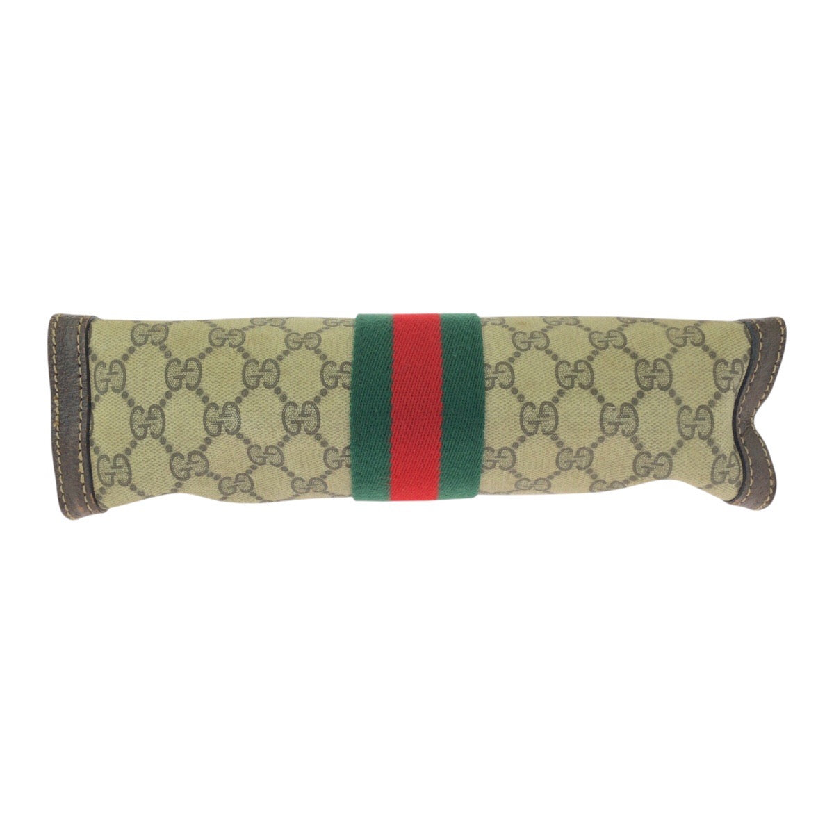 GUCCI Clutch bag GG Supreme canvas, leather Beige brown Clutch bag business bag Old Gucci Shelly Line mens Used Authentic