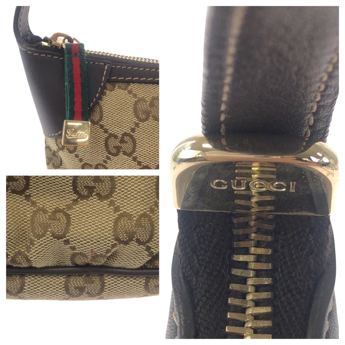 GUCCI Handbag 224093 GG canvas Beige brown Sherry line
