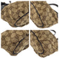 GUCCI Handbag 224098 GG canvas, leather Beige Gold Metal Handbag accessory pouch Sherry line Women Used Authentic