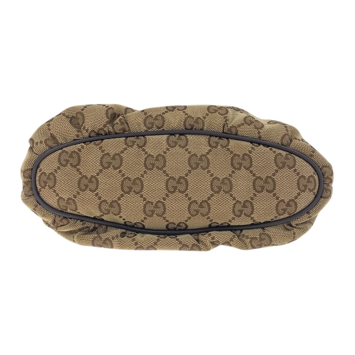 GUCCI Handbag 224098 GG canvas, leather Beige Gold Metal Handbag accessory pouch Sherry line Women Used Authentic
