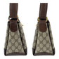 GUCCI Handbag GG Supreme Canvas Beige Brown Gold Metal Old Gucci