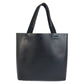 PRADA Tote Bag leather Black black Tote Bag handbag Punching logo Women Used Authentic