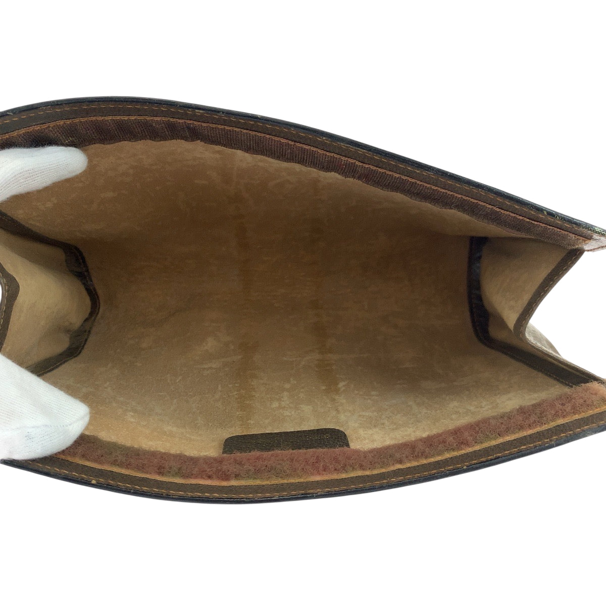 GUCCI Clutch bag 89 01 002 GG Supreme Canvas Beige Brown Red Green Clutch bag business bag Old Gucci Shelly Line Women Used Authentic