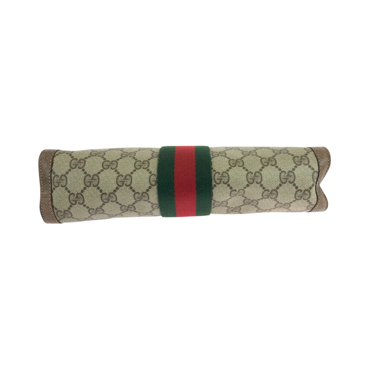 GUCCI Clutch bag 89 01 002 GG Supreme Canvas Beige Brown Red Green Clutch bag business bag Old Gucci Shelly Line Women Used Authentic