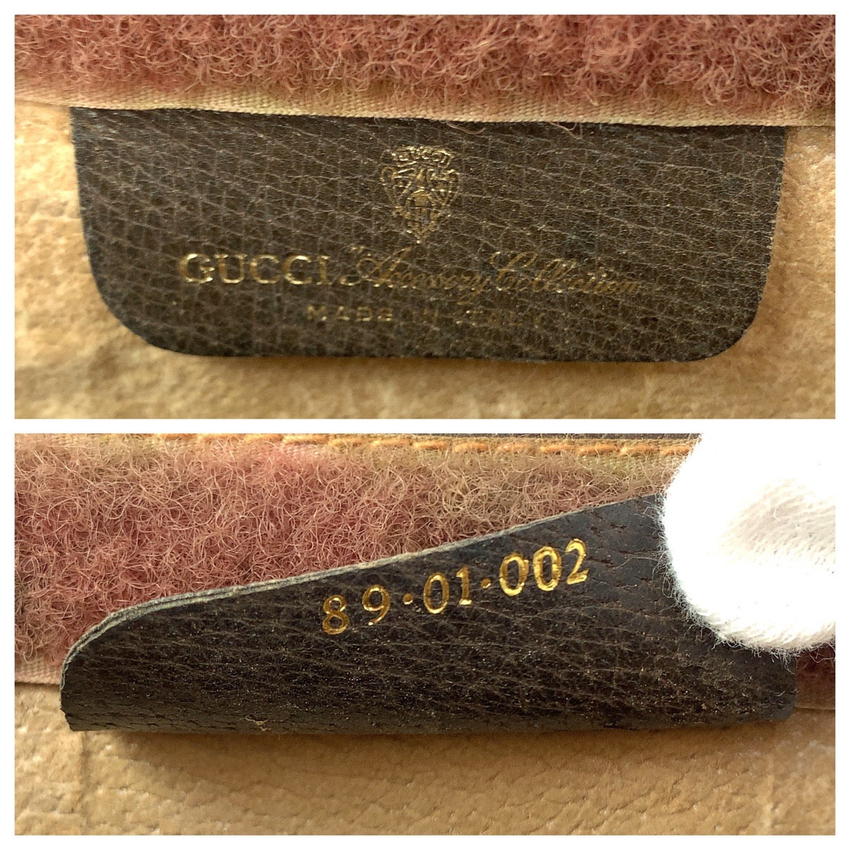 GUCCI Clutch bag 89 01 002 GG Supreme Canvas Beige Brown Red Green Clutch bag business bag Old Gucci Shelly Line Women Used Authentic