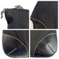 PRADA Shoulder Bag Nylon, Leather Black SilverMetal Shoulder Bag pochette Test Triangle With logo Women Used Authentic