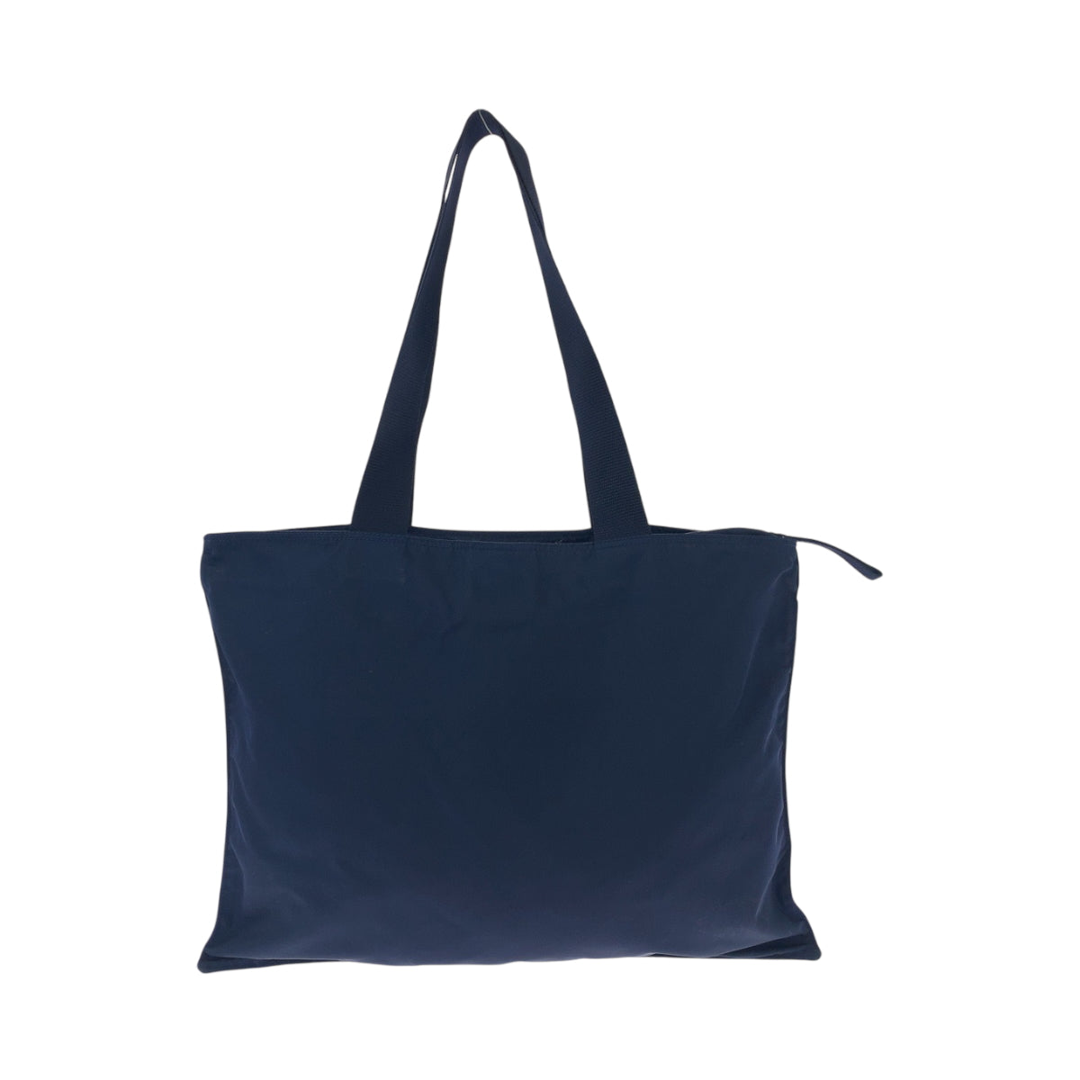 PRADA Tote Bag 31 Nylon Navy SilverMetal Tote Bag Shoulder Bag Test Triangle With logo Women Used Authentic