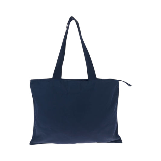 PRADA Tote Bag 31 Nylon Navy SilverMetal Tote Bag Shoulder Bag Test Triangle With logo Women Used Authentic
