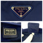 PRADA Tote Bag 31 Nylon Navy SilverMetal Tote Bag Shoulder Bag Test Triangle With logo Women Used Authentic
