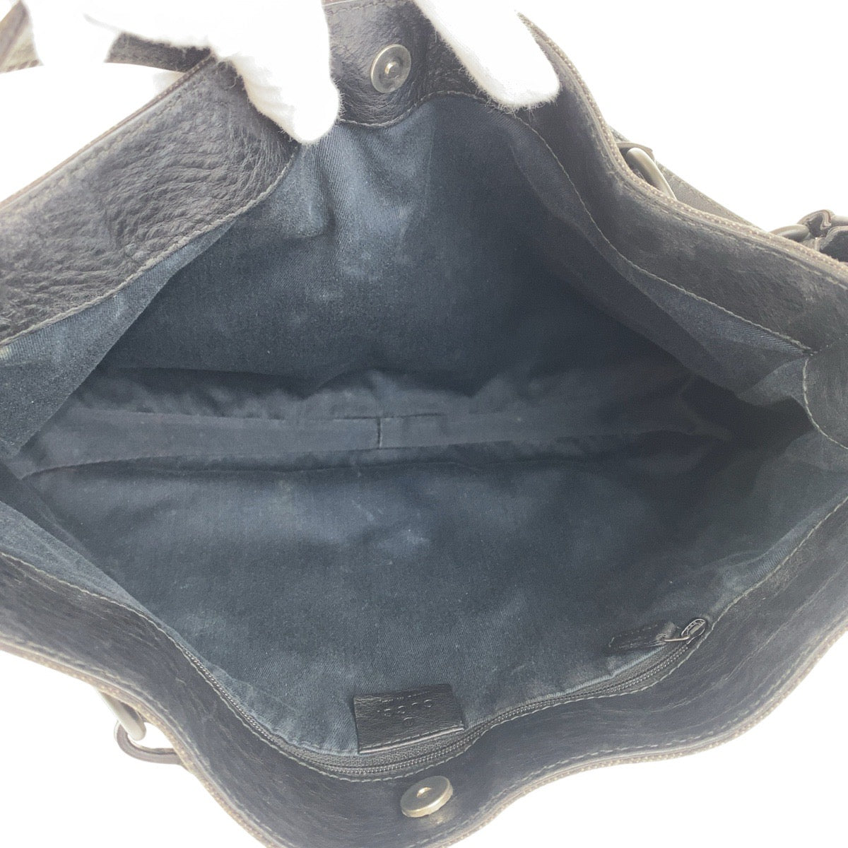 GUCCI Shoulder Bag 101975 GG canvas, leather Black black Horsebit Women Used Authentic