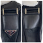 PRADA Shoulder Bag Nylon Black SilverMetal Test Triangle With logo