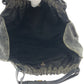 GUCCI Tote Bag 76554 canvas Grey Black Gold Metal Tote Bag handbag Women Used Authentic