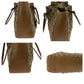 GUCCI Tote Bag 94898 GG canvas Beige Brown Gold Metal Tote Bag handbag Women Used Authentic