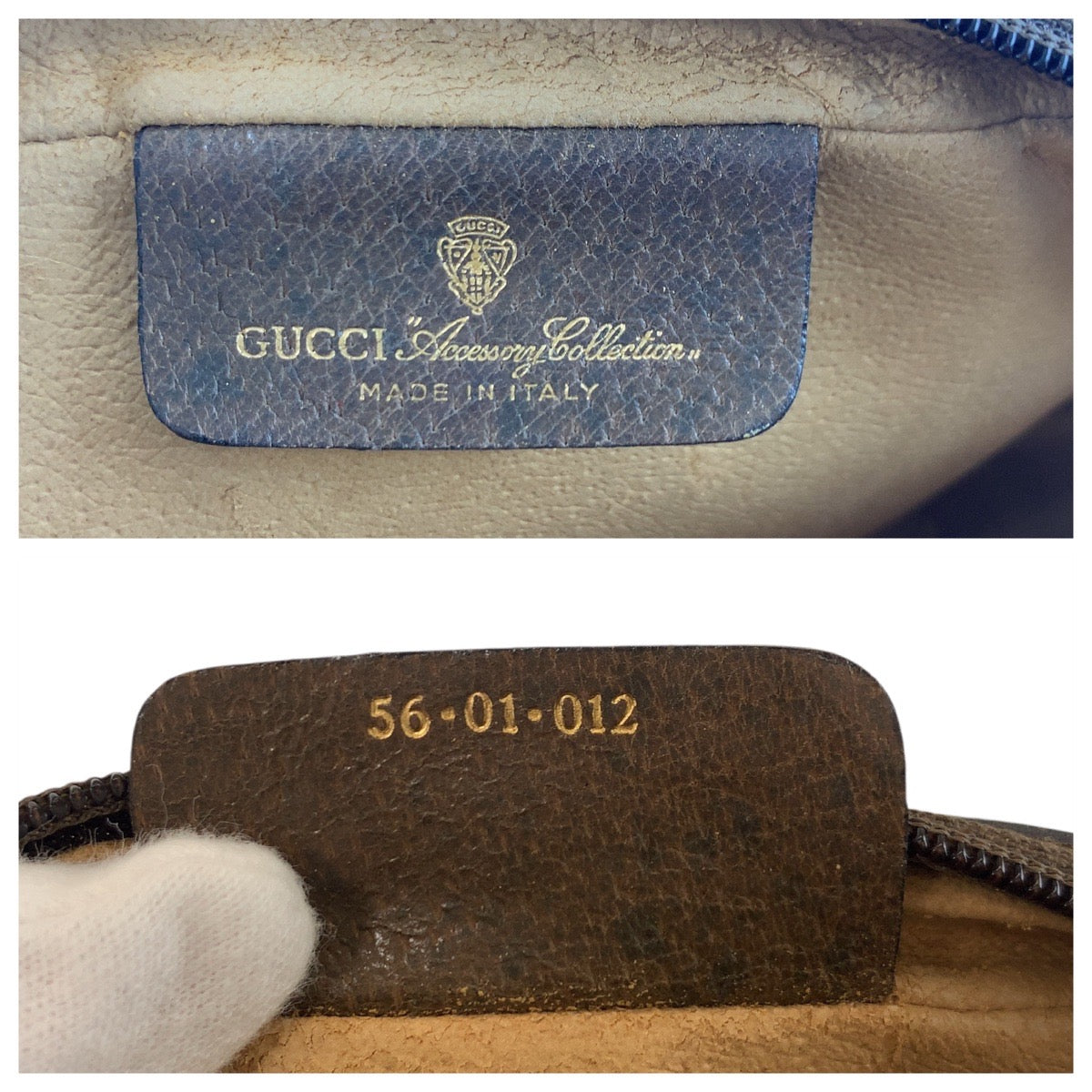 GUCCI Clutch bag 56 01 012 GG Supreme Canvas Beige Brown Gold Metal Clutch bag business bag Sherry Line Old Gucci mens Used Authentic