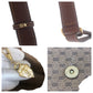 GUCCI Shoulder Bag 001 103 0551 leather Brown Gold Metal Old Gucci Shelly Line