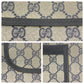 GUCCI Tote Bag 39 002 4487 GG Supreme Canvas Navy Gray Gold Metal Old Gucci Shelly Line