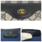 GUCCI Tote Bag 39 002 4487 GG Supreme Canvas Navy Gray Gold Metal Old Gucci Shelly Line