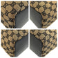 GUCCI Tote Bag 002 1098 GG canvas, leather Beige Black Gold Metal Tote Bag Shoulder Bag Women Used Authentic