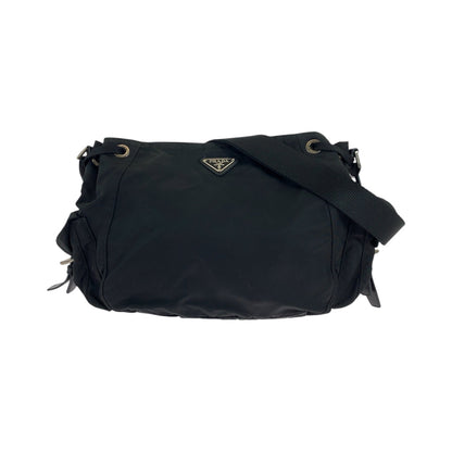 PRADA Shoulder Bag BT0572 Nylon black Shoulder Bag Messenger bag Test Triangle With logo Women Used Authentic