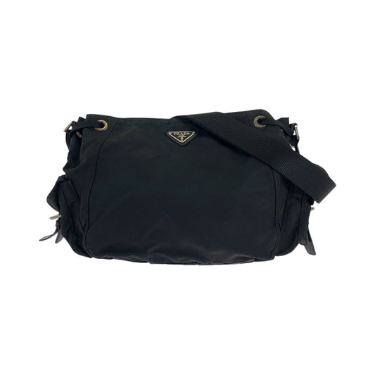PRADA Shoulder Bag BT0572 Nylon black Shoulder Bag Messenger bag Test Triangle With logo Women Used Authentic