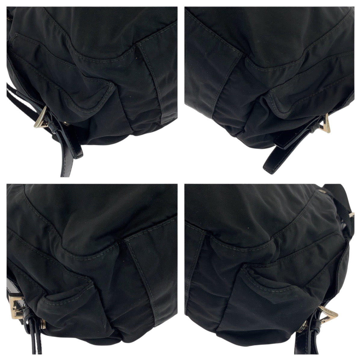 PRADA Shoulder Bag BT0572 Nylon black Shoulder Bag Messenger bag Test Triangle With logo Women Used Authentic