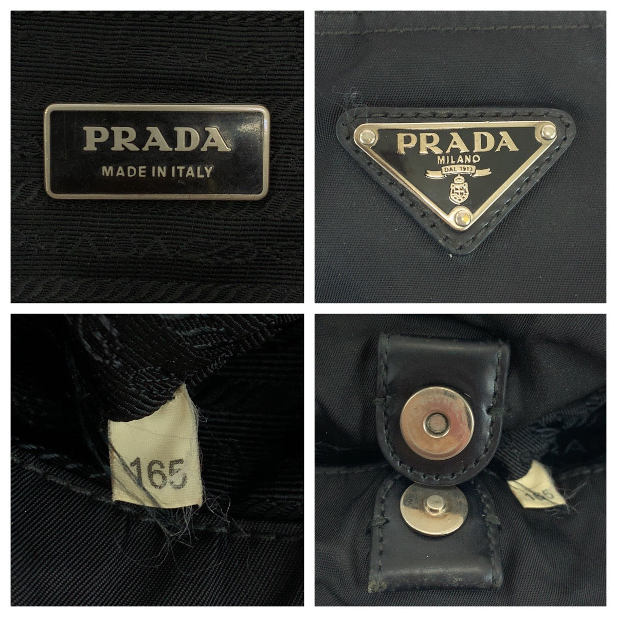 PRADA Shoulder Bag BT0572 Nylon black Shoulder Bag Messenger bag Test Triangle With logo Women Used Authentic