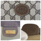 GUCCI Tote Bag 002 39 6 GG Supreme Canvas Beige Brown Gold Metal Old Gucci Shelly Line