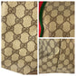 GUCCI Tote Bag 002 39 6 GG Supreme Canvas Beige Brown Gold Metal Old Gucci Shelly Line