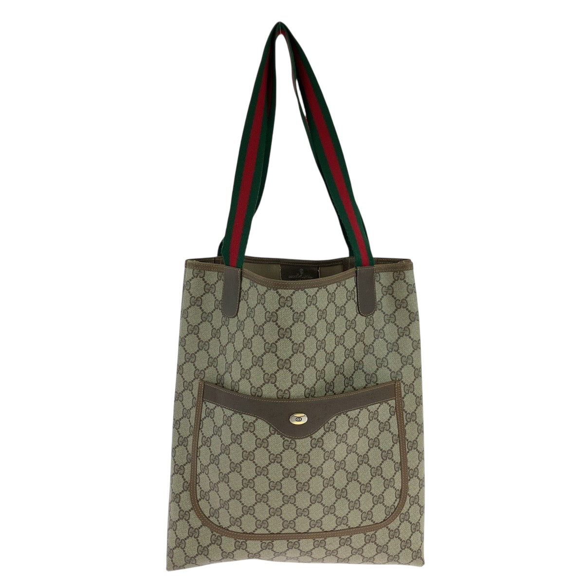GUCCI Tote Bag 40 02 003 GG Supreme Canvas Beige Brown Red Green Tote Bag Shoulder Bag Old Gucci Shelly Line Women Used Authentic
