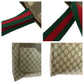 GUCCI Tote Bag 40 02 003 GG Supreme Canvas Beige Brown Red Green Tote Bag Shoulder Bag Old Gucci Shelly Line Women Used Authentic
