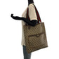 GUCCI Tote Bag 40 02 003 GG Supreme Canvas Beige Brown Red Green Tote Bag Shoulder Bag Old Gucci Shelly Line Women Used Authentic