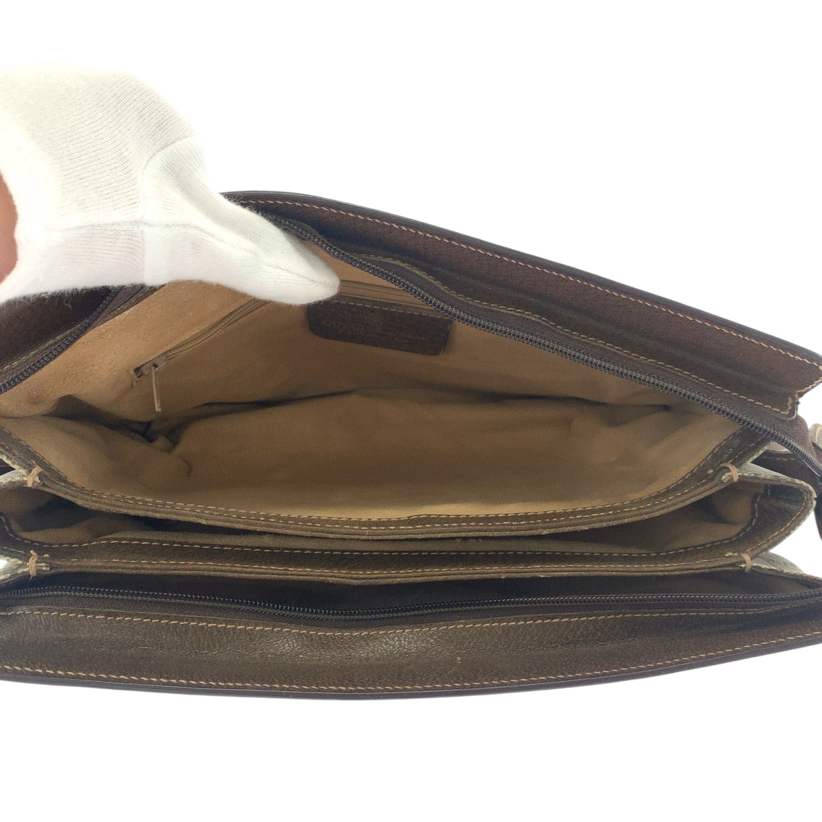 GUCCI Shoulder Bag 001 16 4085 GG Supreme Canvas Beige Brown Gold Metal Shoulder Bag Shoulder Bag Old Gucci Shelly Line Women Used Authentic