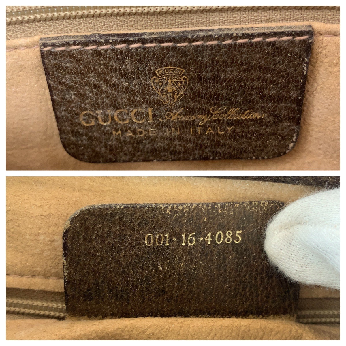 GUCCI Shoulder Bag 001 16 4085 GG Supreme Canvas Beige Brown Gold Metal Shoulder Bag Shoulder Bag Old Gucci Shelly Line Women Used Authentic
