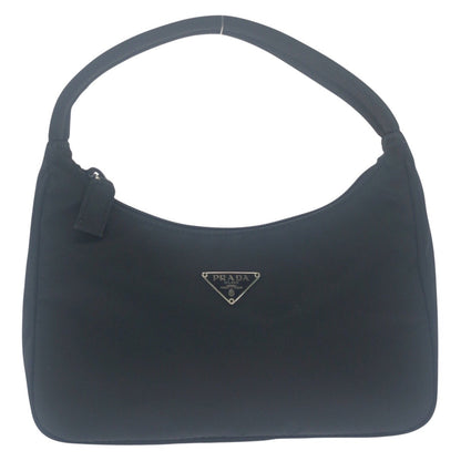 PRADA Handbag Nylon black Handbag accessory pouch Test Triangle With logo Women Used Authentic