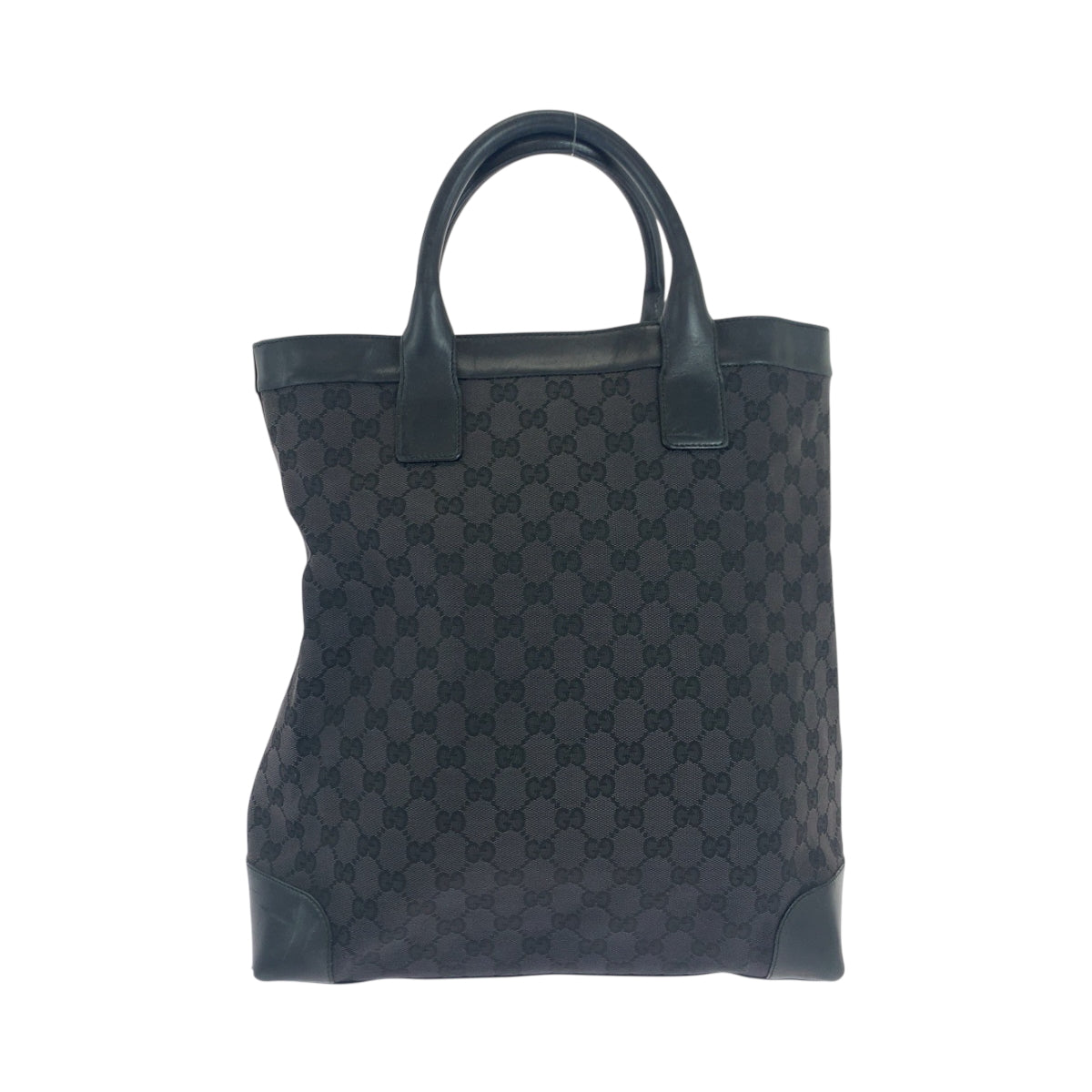 GUCCI Tote Bag 002 1141 GG canvas black Tote Bag Shoulder Bag Women Used Authentic