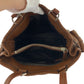 PRADA Tote Bag BR3250 leather Brown Silver Metal Tote Bag Shoulder Bag Vitterodino Triangle With logo Women Used Authentic
